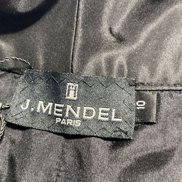 J.Mendel Women's Straight-Leg Front Pleat High-Rise Trousers Pants Black Size 10 - Picture 13 of 14